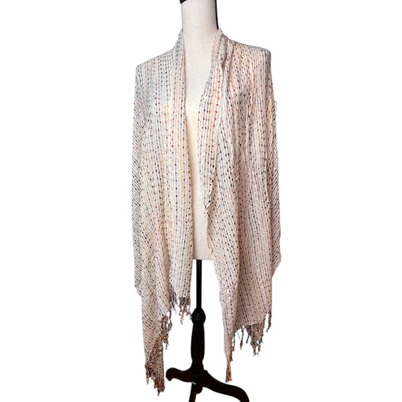 BIJOUX TERNER Multicolor Pashmina 100%Viscose Fringe Scarf Wrap Shawl 76"Lx32". - Picture 1 of 5